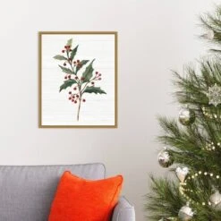 16" X 20" Christmas Moments IV Holly By Silvia Vassileva Framed Canvas Wall Art - Amanti Art -Home Decoration Shop GUEST 009d0c92 c784 45ea a666 1b5e54442e04