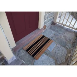 Bold Stripes Indoor/Outdoor Doormat Black/Natural - Entryways -Home Decoration Shop GUEST 01809900 981e 42c6 a050 ae86457b8a0a