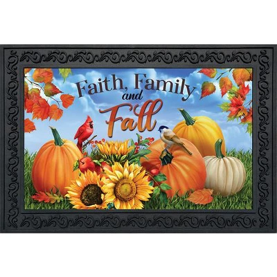 Faith Family And Fall Doormat 18" X 30" Indoor Outdoor Briarwood Lane 3 Faith Family And Fall Doormat 18" X 30" Indoor Outdoor Briarwood Lane