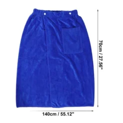 Unique Bargains Men's Bath Wrap Towel For Shower Spa Adjustable Robes With Hair Dry Cap Blue Brown 2 Pcs -Home Decoration Shop GUEST 055e1d02 648f 457a ac73 a25053cc844d