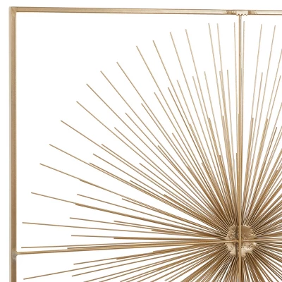 Metal Starburst Handmade Large 3D Wall Decor With Gold Frame Gold - CosmoLiving By Cosmopolitan 5 Metal Starburst Handmade Large 3D Wall Decor With Gold Frame Gold - CosmoLiving By Cosmopolitan - Image 3