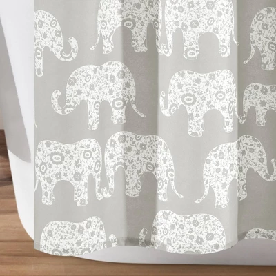 72"x72" Kids' Elephant Parade Shower Curtain - Lush Décor 5 72"x72" Kids' Elephant Parade Shower Curtain - Lush Décor - Image 3