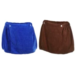 Unique Bargains Men's Bath Wrap Towel For Shower Spa Adjustable Robes With Hair Dry Cap Blue Brown 2 Pcs -Home Decoration Shop GUEST 0914a244 8ffa 446c 92b5 dc1308c42457