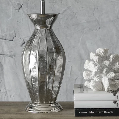 NuLOOM Gardner 22" Iron Table Lamp Lighting - Nickel 22" H X 10" W X 10" D 6 NuLOOM Gardner 22" Iron Table Lamp Lighting - Nickel 22" H X 10" W X 10" D - Image 4