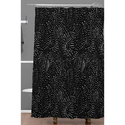 Alison Janssen Dots Shower Curtain Black - Deny Designs 3 Alison Janssen Dots Shower Curtain Black - Deny Designs