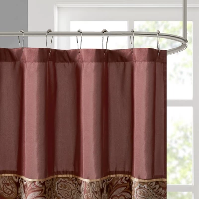 Paisley Jacquard Polyester Shower Curtain 3 Paisley Jacquard Polyester Shower Curtain
