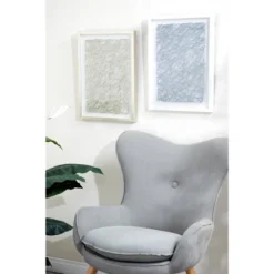 (Set Of 2) 16" X 21.5" Abstract String Art Shadow Box Wall Decor Silver/Gray - Olivia & May