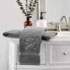Juvale 2 Pack Letter H Monogrammed Hand Towels, Gray Cotton Hand Towels With Silver Embroidered Initial H For Wedding Gift, Baby Shower, 16 X 30 In -Home Decoration Shop GUEST 0f4d5dbd 25d2 4324 b66c 460908228741