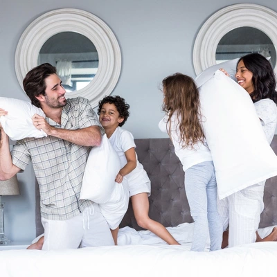 Memory Foam Body Pillow With Cover - Moisture Wicking Pillow For Pregnant Women And Side, Stomach, And Back Sleepers By Hastings Home (White) 6 Memory Foam Body Pillow With Cover - Moisture Wicking Pillow For Pregnant Women And Side, Stomach, And Back Sleepers By Hastings Home (White) - Image 4