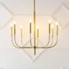 27.25" 8-Light Amoros Modern Mid-Century Iron LED Chandelier Gold Painting - JONATHAN Y -Home Decoration Shop GUEST 10ff9ab1 8b9a 4de4 a59b d3fbd259105f