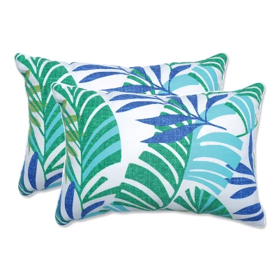 Islamorada Floral 2pc Rectangular Throw Pillow Set Blue/Green - Pillow Perfect 7 Islamorada Floral 2pc Rectangular Throw Pillow Set Blue/Green - Pillow Perfect - Image 5