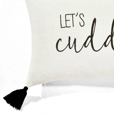 13"x20" 'Let's Cuddle' Family-Friendly Lumbar Throw Pillow Cover White - Lush Décor 3 13"x20" 'Let's Cuddle' Family-Friendly Lumbar Throw Pillow Cover White - Lush Décor