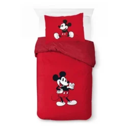 Saturday Park Disney Mickey Mouse Classic 100% Organic Cotton Duvet Cover & Sham Set