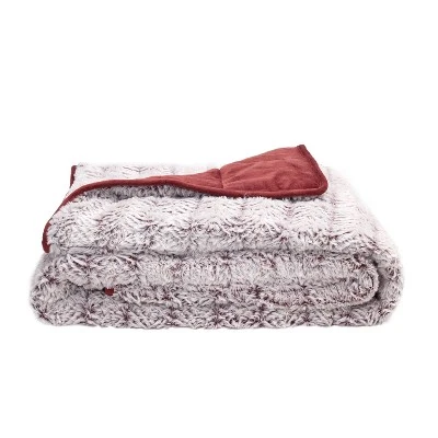 50"x60" Machine Washable Brushed Faux Fur To Mink Weighted Throw Blanket - Dream Theory 7 50"x60" Machine Washable Brushed Faux Fur To Mink Weighted Throw Blanket - Dream Theory - Image 5