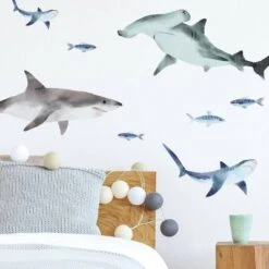Sharks Peel And Stick Wall Decal - RoomMates 7 Sharks Peel And Stick Wall Decal - RoomMates -Home Decoration Shop GUEST 1492a441 7741 4144 87f9 185d5fc3001c