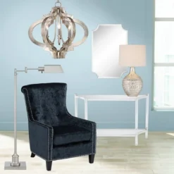 360 Lighting Waylon Modern Table Lamp 28" Tall Textured Mercury Glass Off White Tapered Drum Shade For Bedroom Living Room Bedside Nightstand Office -Home Decoration Shop GUEST 149f8c89 867f 40da 8113 240f6d01df0c