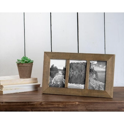 Natural Wood 4 X 6 Inch Decorative Wood Picture Frame - Holds Three 4x6 Photos - Foreside Home & Garden 9 Natural Wood 4 X 6 Inch Decorative Wood Picture Frame - Holds Three 4x6 Photos - Foreside Home & Garden - Image 7