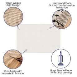 Flash Furniture Non Slip Rug Pad For Area Rug, Hardwood Floor Rug Gripper Anti Skid Rug Pad Protective Cushioning Rug Pad -Home Decoration Shop GUEST 157e3ccb 3887 4714 9327 ca9ea4a9575e