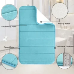 PiccoCasa Bathroom Coral Fleece Nonslip Floor Mat Pad Carpet Rug Doormat -Home Decoration Shop GUEST 16f12b9d 7da8 4bbe b6de aa43f562886e