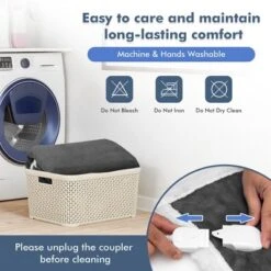 Tangkula 50" X 60" Heated Electric Reversible Flannel & Fleece Blanket Throw W/10 Heat Levels, 9 Hours Auto Shut-Off, Overheat Protection Gray -Home Decoration Shop GUEST 187780d5 e8aa 4c9f 9c55 0b583d3fd019