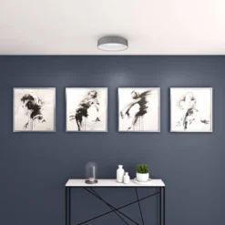 16" LED 1-Light Palomaro Glass Pendant White Charcoal Gray - EGLO