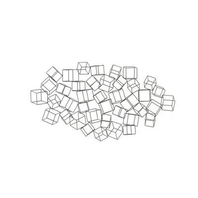 Metal Geometric 3D Square Wall Decor Black - Olivia & May 13 Metal Geometric 3D Square Wall Decor Black - Olivia & May - Image 11