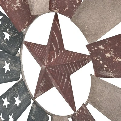 Patriotic Windmill Metal Wall Decor - Alpine Corporation 8 Patriotic Windmill Metal Wall Decor - Alpine Corporation - Image 6