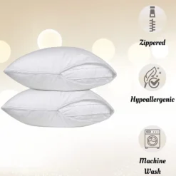 Circles Home Zippered Pillow Protector Cotton Blend White -Home Decoration Shop GUEST 1a85f375 7dea 496f bf58 a734378b0dac