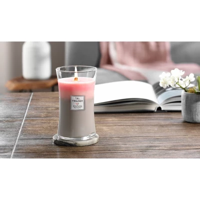 21.5oz Large Hourglass Jar Candle Shoreline Trilogy - WoodWick 3 21.5oz Large Hourglass Jar Candle Shoreline Trilogy - WoodWick