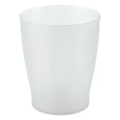 MDesign Slim Plastic Small Round Trash Can Wastebasket Garbage Bin -Home Decoration Shop GUEST 1bba391f 15ba 4b22 81ba 46902418203a