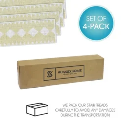 SussexHome Diamond Design Cotton Anti-Slip Stair Treads, 9” X 28“ 15 SussexHome Diamond Design Cotton Anti-Slip Stair Treads, 9” X 28“ -Home Decoration Shop GUEST 1d4dbdbd e2db 4e14 985c 41dabc63b3cc