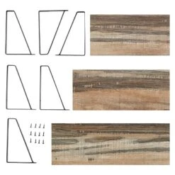 3pc Capri Wall Shelf Set With Brackets Black/Rustic - Danya B. -Home Decoration Shop GUEST 1da8719e cef2 4b29 9b38 ca53b1354736