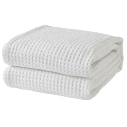 Market & Place 100% Cotton Waffle Weave Bed Blanket -Home Decoration Shop GUEST 1ec894fa b915 4699 b432 cdd9f4743aed
