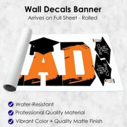 Big Dot Of Happiness Orange Graduation Party Decor - Vinyl Wall Decals - Grad -Home Decoration Shop GUEST 1f318f17 0011 441d 8965 8cf07d3ba3b8