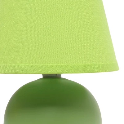 8.66" Petite Ceramic Orb Base Bedside Table Desk Lamp With Matching Tapered Drum Fabric Shade Green - Creekwood Home 10 8.66" Petite Ceramic Orb Base Bedside Table Desk Lamp With Matching Tapered Drum Fabric Shade Green - Creekwood Home - Image 8