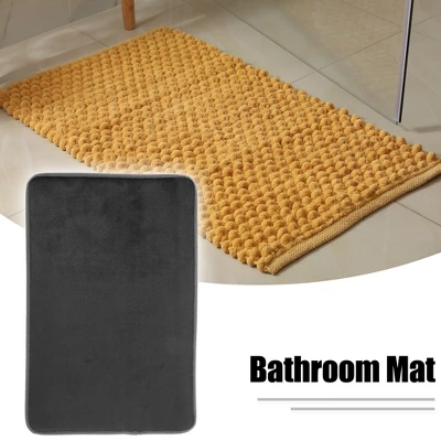 Unique Bargains Solid Color Pattern Bathroom Rugs Polyester Bath Mat Machine Washable Black 80x50cm 3 Unique Bargains Solid Color Pattern Bathroom Rugs Polyester Bath Mat Machine Washable Black 80x50cm