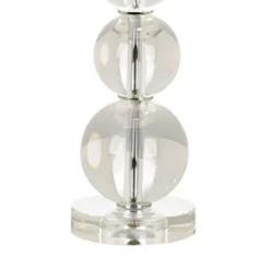 Vienna Full Spectrum Modern Table Lamp 26 1/2" High With USB Dimmer Stacked Crystal Spheres White Drum Shade For Bedroom Living Room Desk Bedside -Home Decoration Shop GUEST 22e7b211 06ed 43bb ab69 6ac66d91a3b9