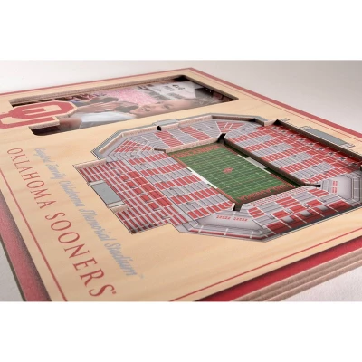 4" X 6" NCAA Oklahoma Sooners 3D StadiumViews Picture Frame 4 4" X 6" NCAA Oklahoma Sooners 3D StadiumViews Picture Frame - Image 2