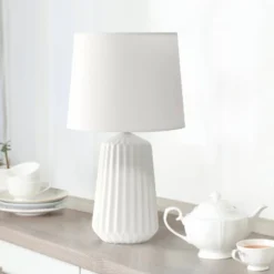 Pleated Base Table Lamp Off-White - Simple Designs -Home Decoration Shop GUEST 23eeeba4 076b 4f34 8faa cdfd8c76fce5