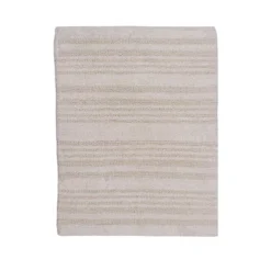Knightsbridge Luscious Textured Striped All Season Soft Plush Cotton Reversible & Soft Bath Rug Ivory -Home Decoration Shop GUEST 241ef0a3 cc36 4d16 91e6 e2be22c0c905