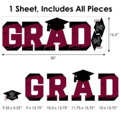 Big Dot Of Happiness Maroon Graduation Party Decor - Vinyl Wall Decals - Grad 12 Big Dot Of Happiness Maroon Graduation Party Decor - Vinyl Wall Decals - Grad -Home Decoration Shop GUEST 2438169a 1574 4411 8ca0 b721b835c566