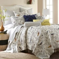 Mockingbird Toile Quilt And Pillow Sham Set - Levtex Home -Home Decoration Shop GUEST 2450dd55 fe5d 4532 bbee b1602dbea510