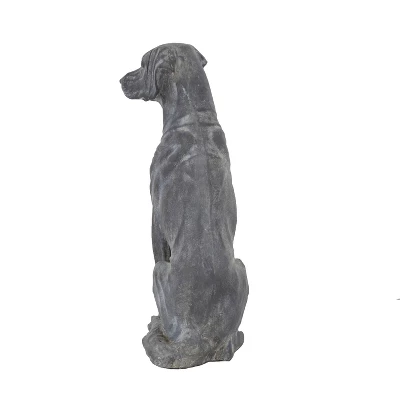 Magnesium Oxide Modern Farmhouse Dog Garden Sculpture Black - Olivia & May 4 Magnesium Oxide Modern Farmhouse Dog Garden Sculpture Black - Olivia & May - Image 2