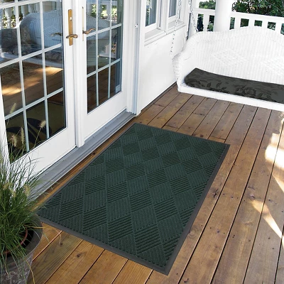 Dark Green Solid Doormat - (4'x6') - HomeTrax