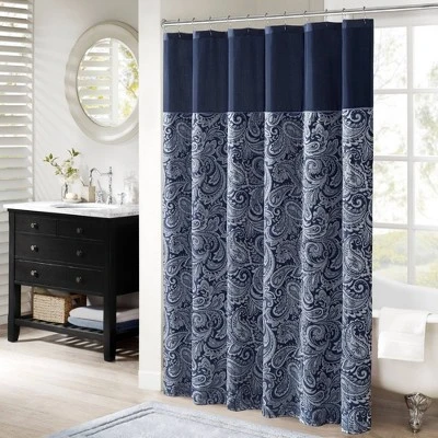 Paisley Jacquard Polyester Shower Curtain 9 Paisley Jacquard Polyester Shower Curtain - Image 7