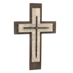 15.8" X 10.2" Decorative Wooden Cross Wall Art Worn White/Brown - Stonebriar Collection 8 15.8" X 10.2" Decorative Wooden Cross Wall Art Worn White/Brown - Stonebriar Collection -Home Decoration Shop GUEST 29e1526e f001 444a 9093 4bdb9c9d3b75