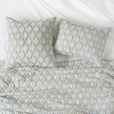 Carol & Frank 26" X 26" Liam Sky Handcrafted Euro Sham 3 Carol & Frank 26" X 26" Liam Sky Handcrafted Euro Sham