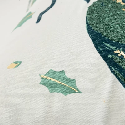 20"x20" Oversize Pumpkin Square Throw Pillow Cover Green/Gold - Rizzy Home 5 20"x20" Oversize Pumpkin Square Throw Pillow Cover Green/Gold - Rizzy Home - Image 3