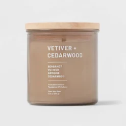 Glass Jar Vetiver And Cedarwood Candle Brown - Threshold™ -Home Decoration Shop GUEST 2be66217 9673 4f71 89d7 981533e54650