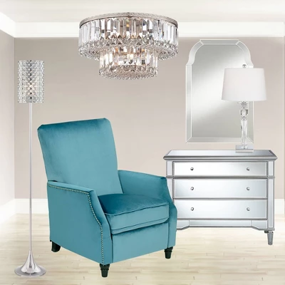 Vienna Full Spectrum Magnificence Modern Ceiling Light Flush Mount Fixture 16" Wide Brushed Satin Nickel Faceted Crystal Glass For Bedroom Living Room 8 Vienna Full Spectrum Magnificence Modern Ceiling Light Flush Mount Fixture 16" Wide Brushed Satin Nickel Faceted Crystal Glass For Bedroom Living Room - Image 6